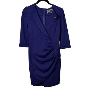 Guess Purple Dress, Sheath, Cocktail, Party, Formal, Ruched‎ - Large L